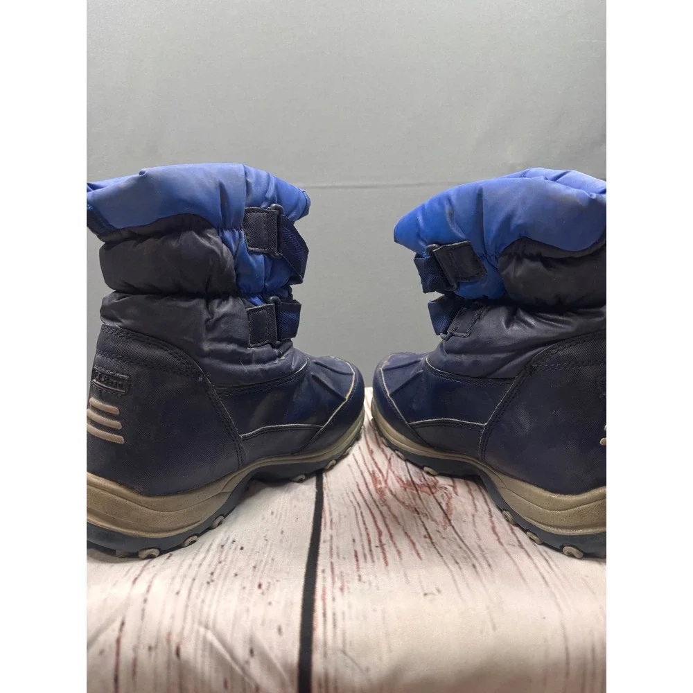 LL Bean Kids Blue Insulated Snow Boots Waterproof Winter Shoes Size 4‎ 289143